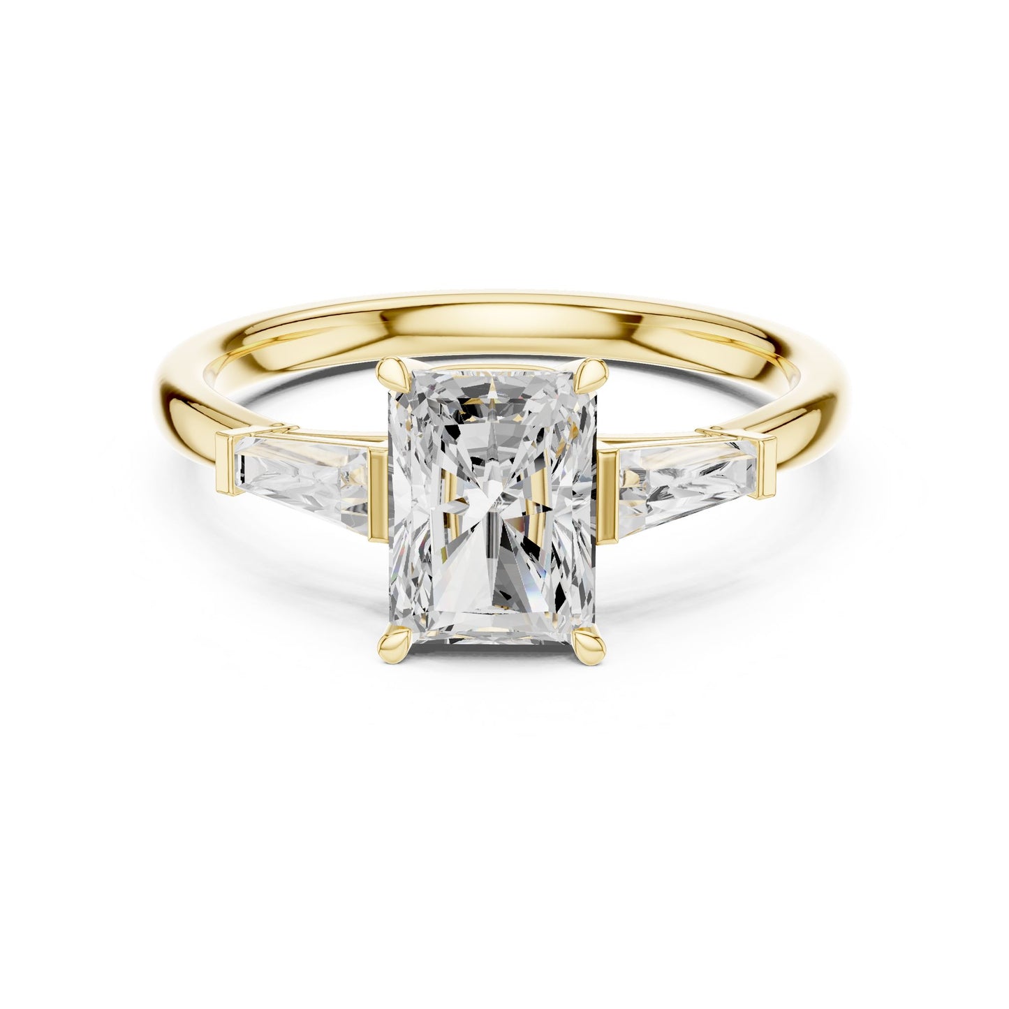 Cushion Lab Grown Diamond Three-Stone Engagement Ring