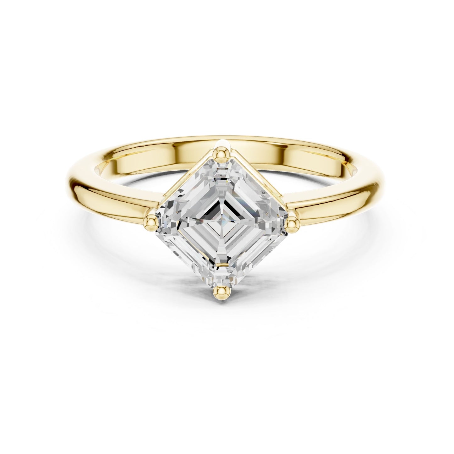 Emerald Lab Grown Diamond Solitaire Engagement Ring