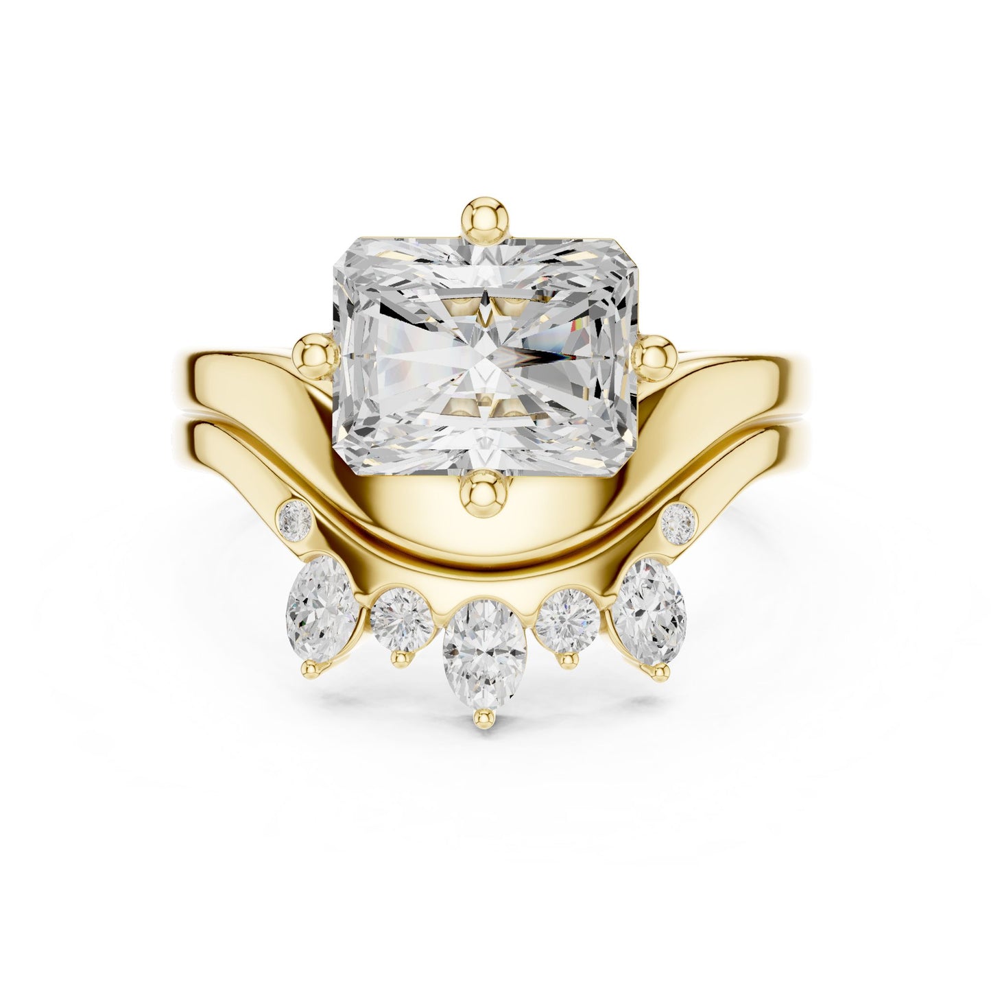 Emerald Lab Grown Diamond Solitaire Engagement Ring