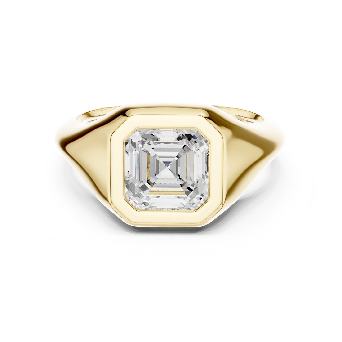 Emerald Lab Grown Diamond Solitaire Engagement Ring
