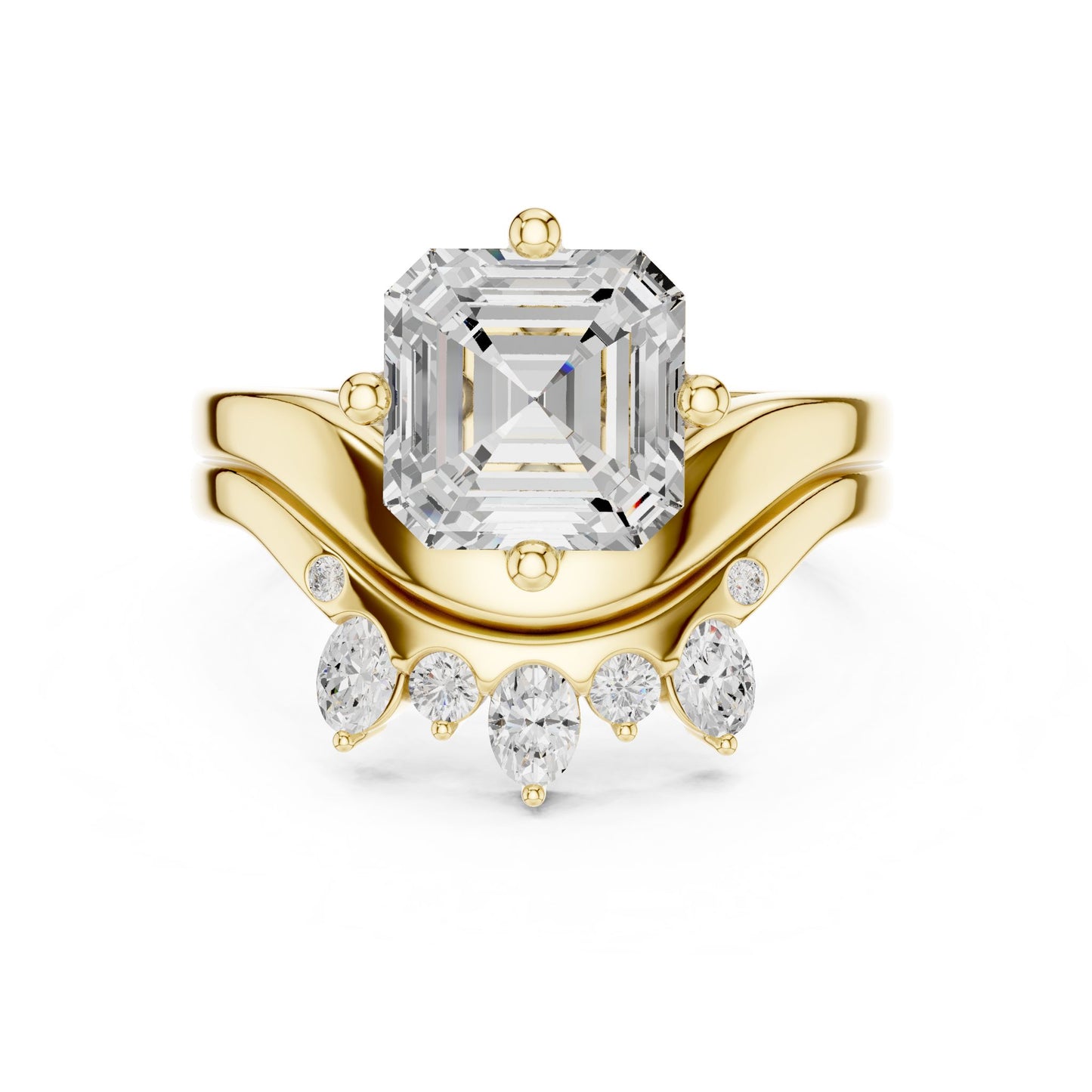 Emerald Lab Grown Diamond Solitaire Engagement Ring