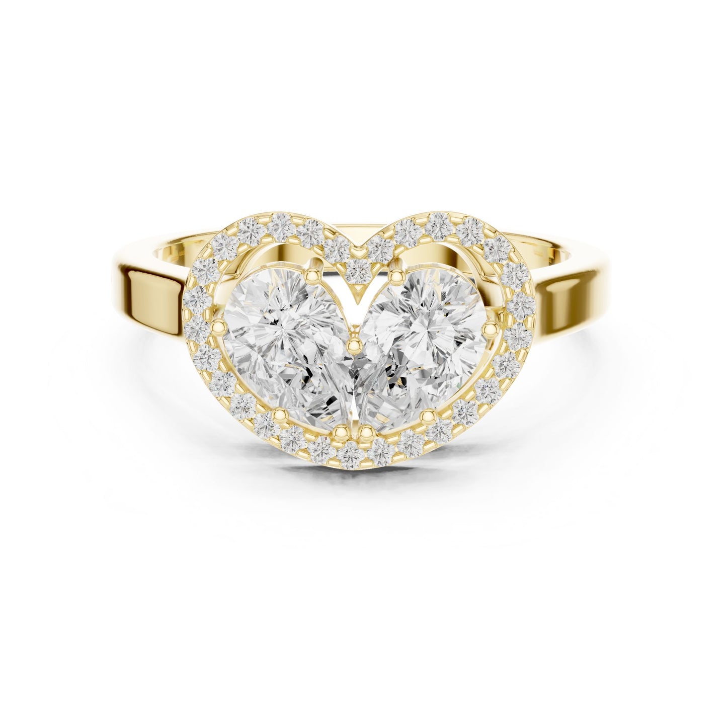 Heart Lab Grown Diamond Halo Engagement Ring