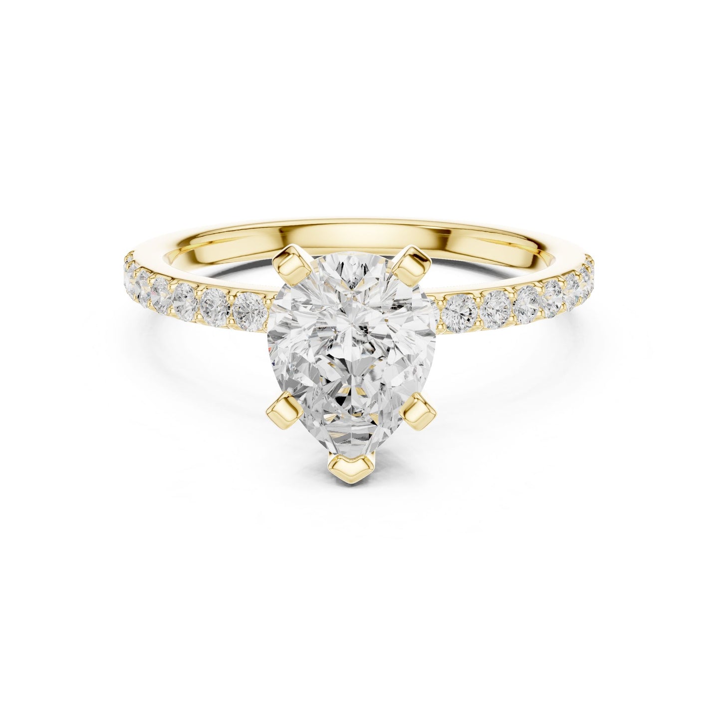 Heart Lab Grown Diamond Pave Engagement Ring