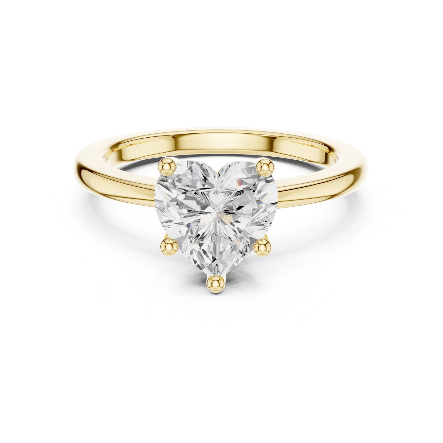 Heart Lab Grown Diamond Solitaire Engagement Ring