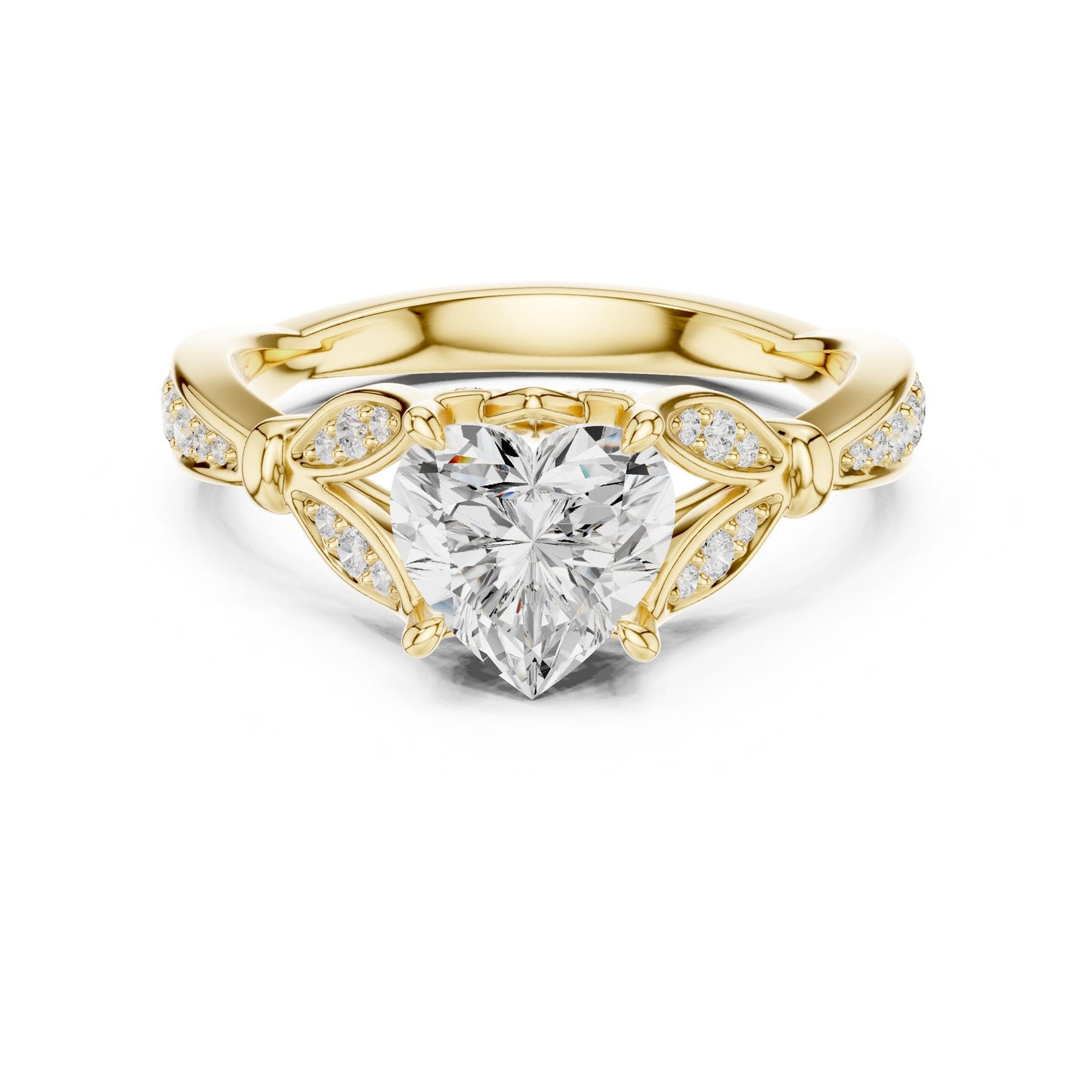 Heart Lab Grown Diamond Vintage Engagement Ring