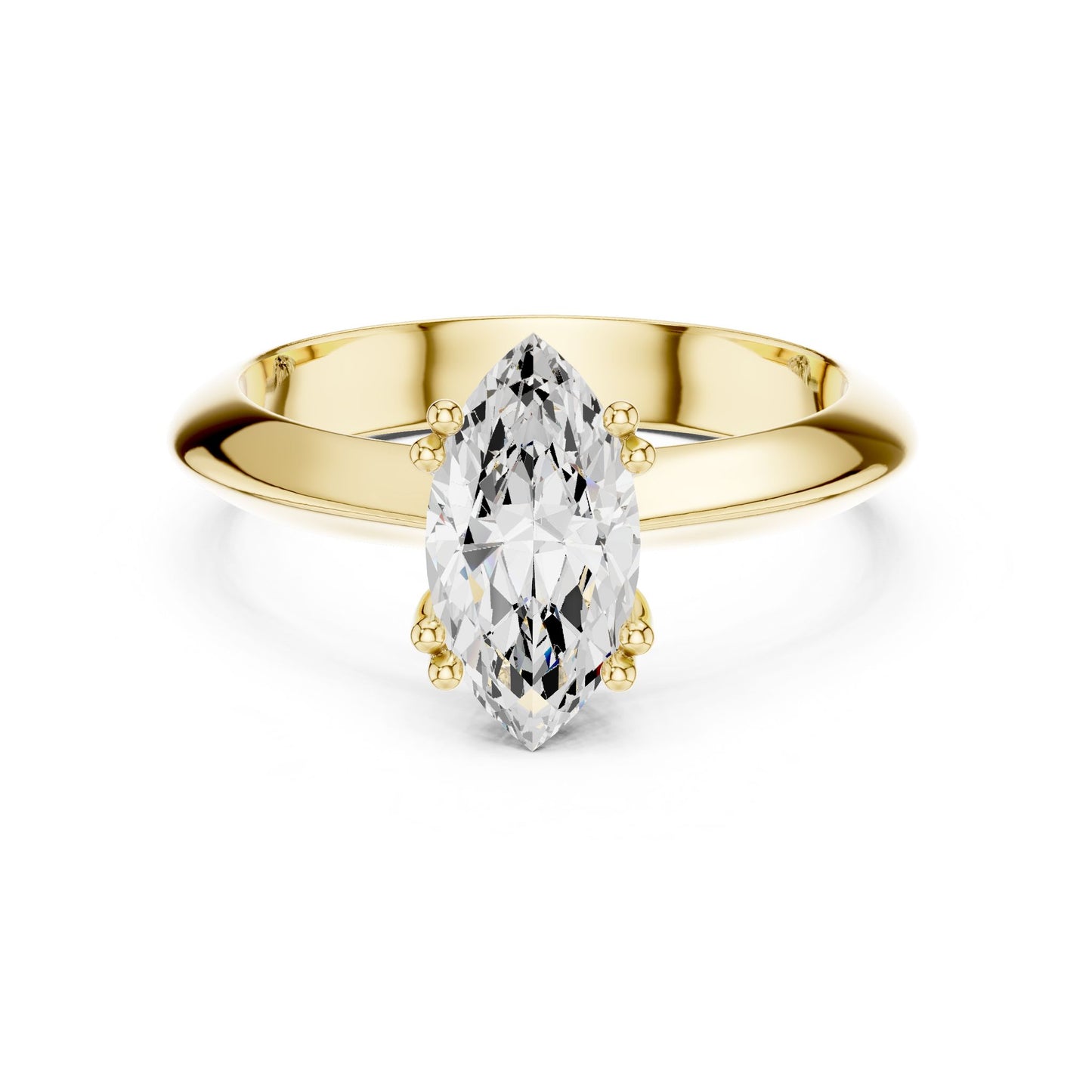 Marquise Lab Grown Diamond Solitaire Engagement Ring