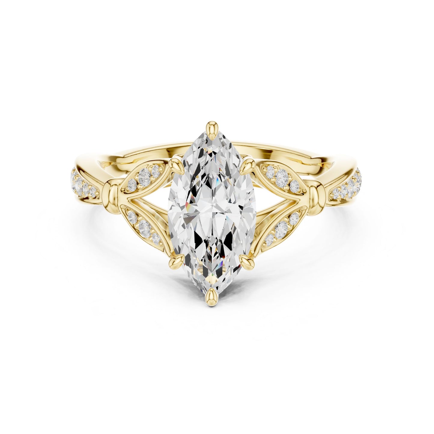 Marquise Lab Grown Diamond Vintage Engagement Ring