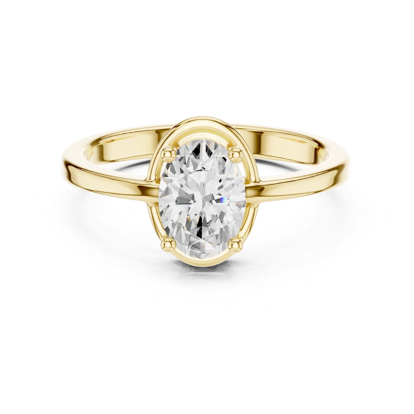 Oval Lab Grown Diamond Halo Engagement Ring