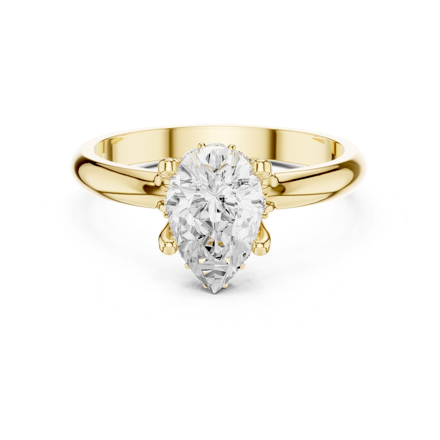 Oval Lab Grown Diamond Hidden Halo Engagement Ring