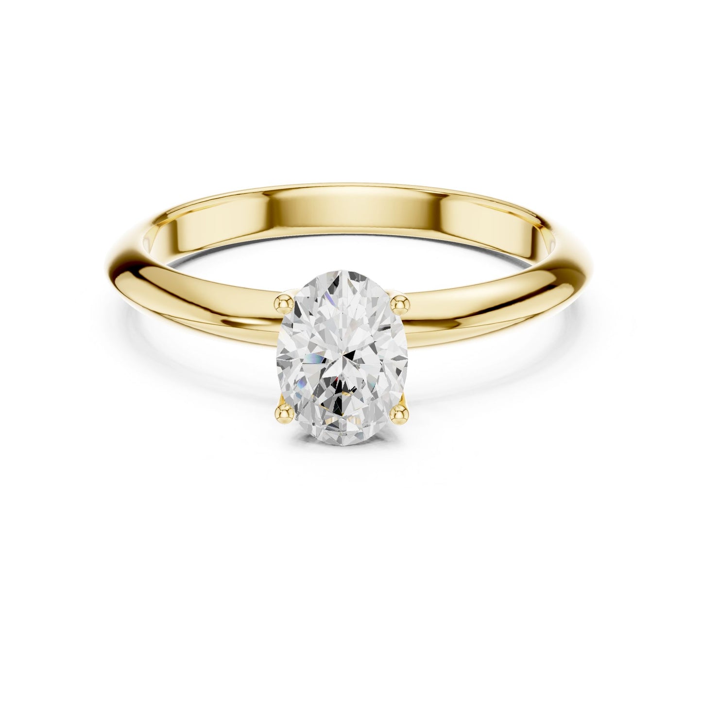 Oval Lab Grown Diamond Solitaire Engagement Ring