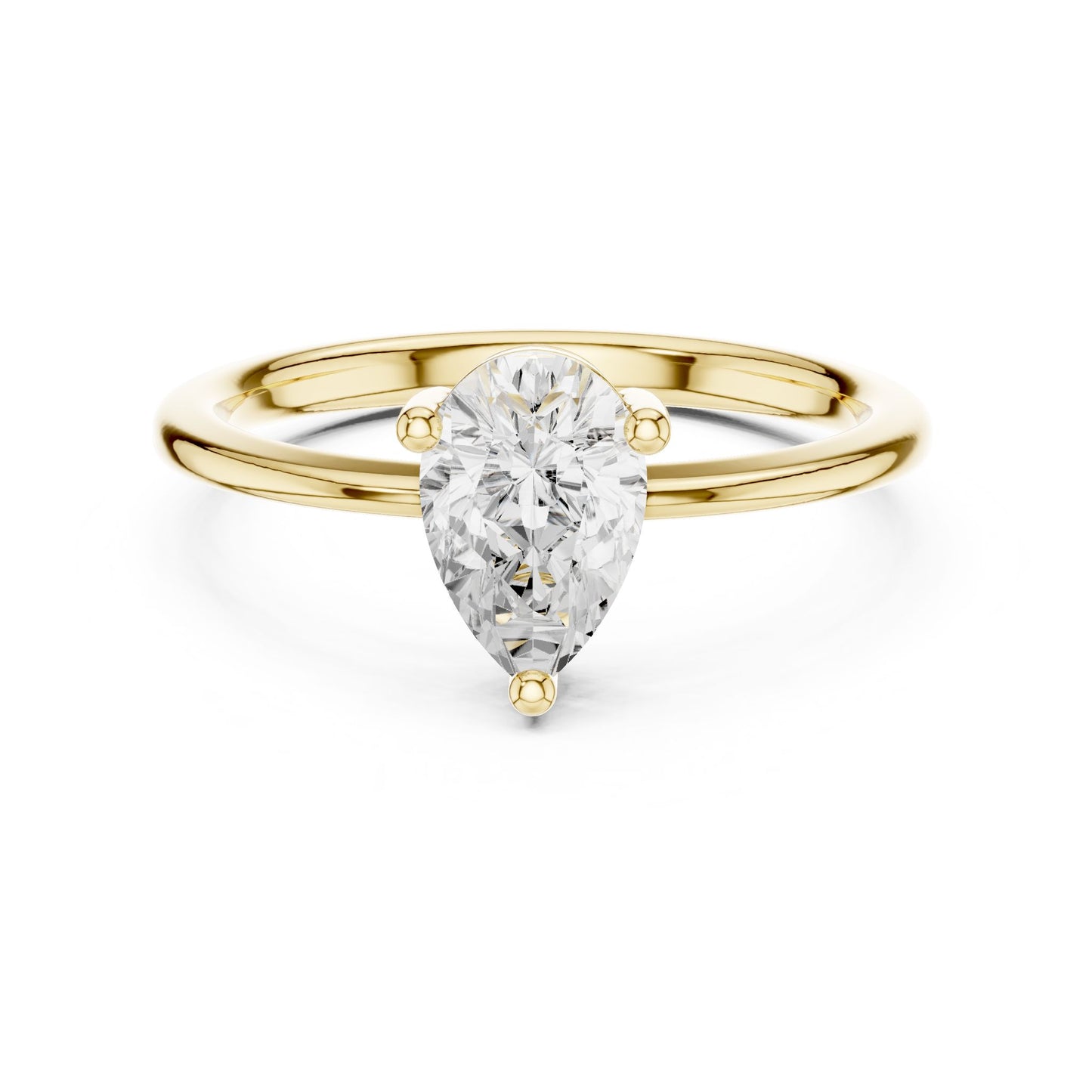 Pear Lab Grown Diamond Solitaire Engagement Ring