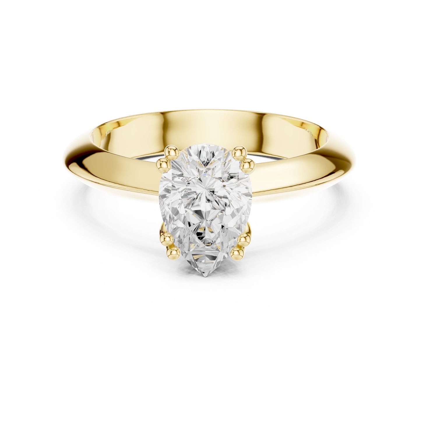 Pear Lab Grown Diamond Solitaire Engagement Ring