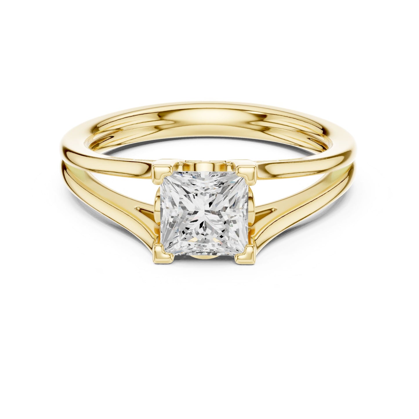 Princess Lab Grown Diamond Solitaire Engagement Ring