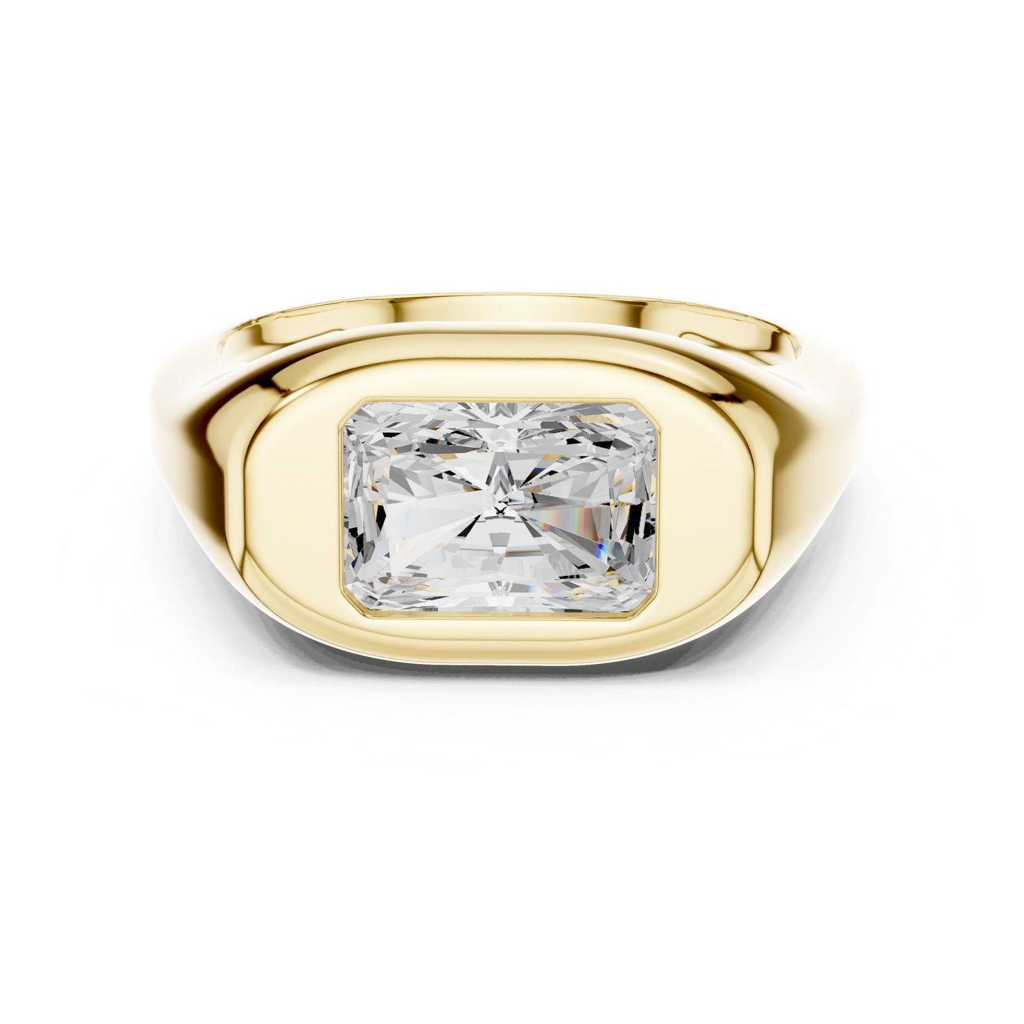 Radiant Lab Grown Diamond Solitaire Engagement Ring