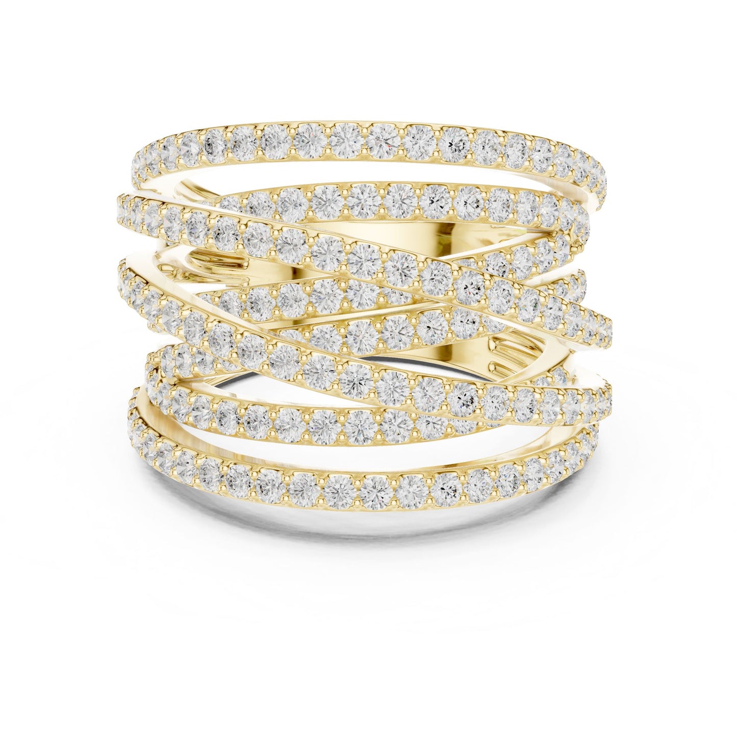 Round Lab Grown Diamond Bypass Engagement Ring