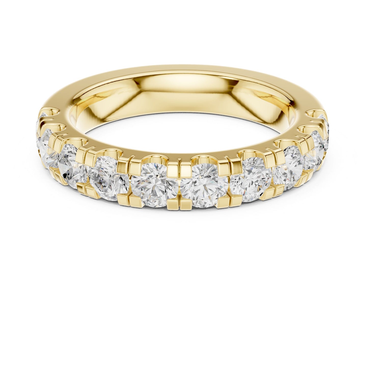 Round Lab Grown Diamond Pave Engagement Ring