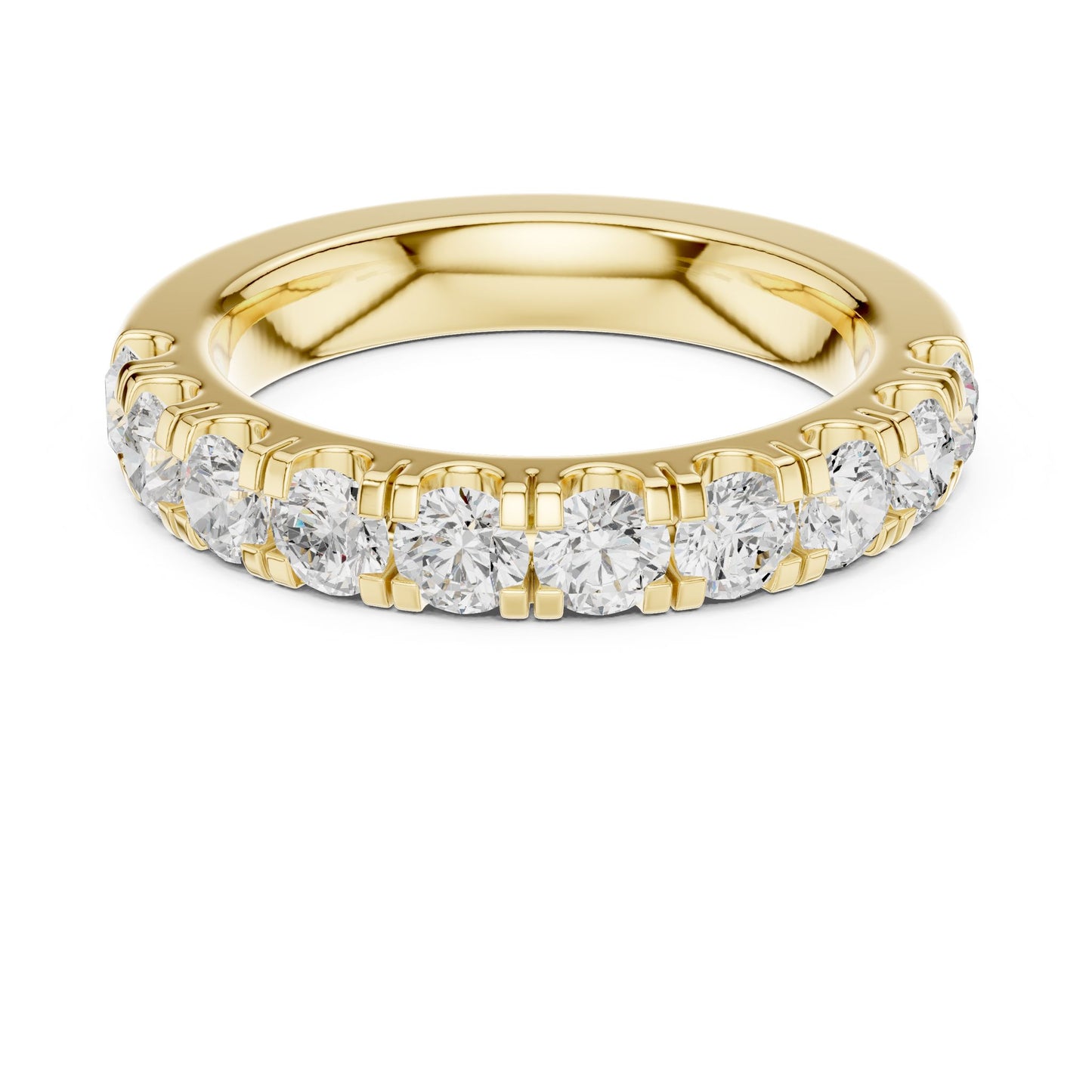 Round Lab Grown Diamond Pave Engagement Ring