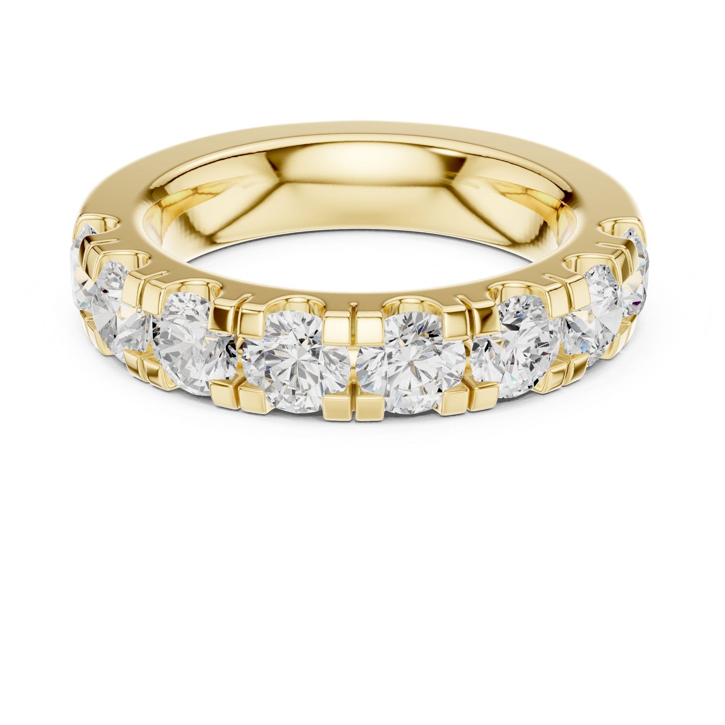 Round Lab Grown Diamond Pave Engagement Ring