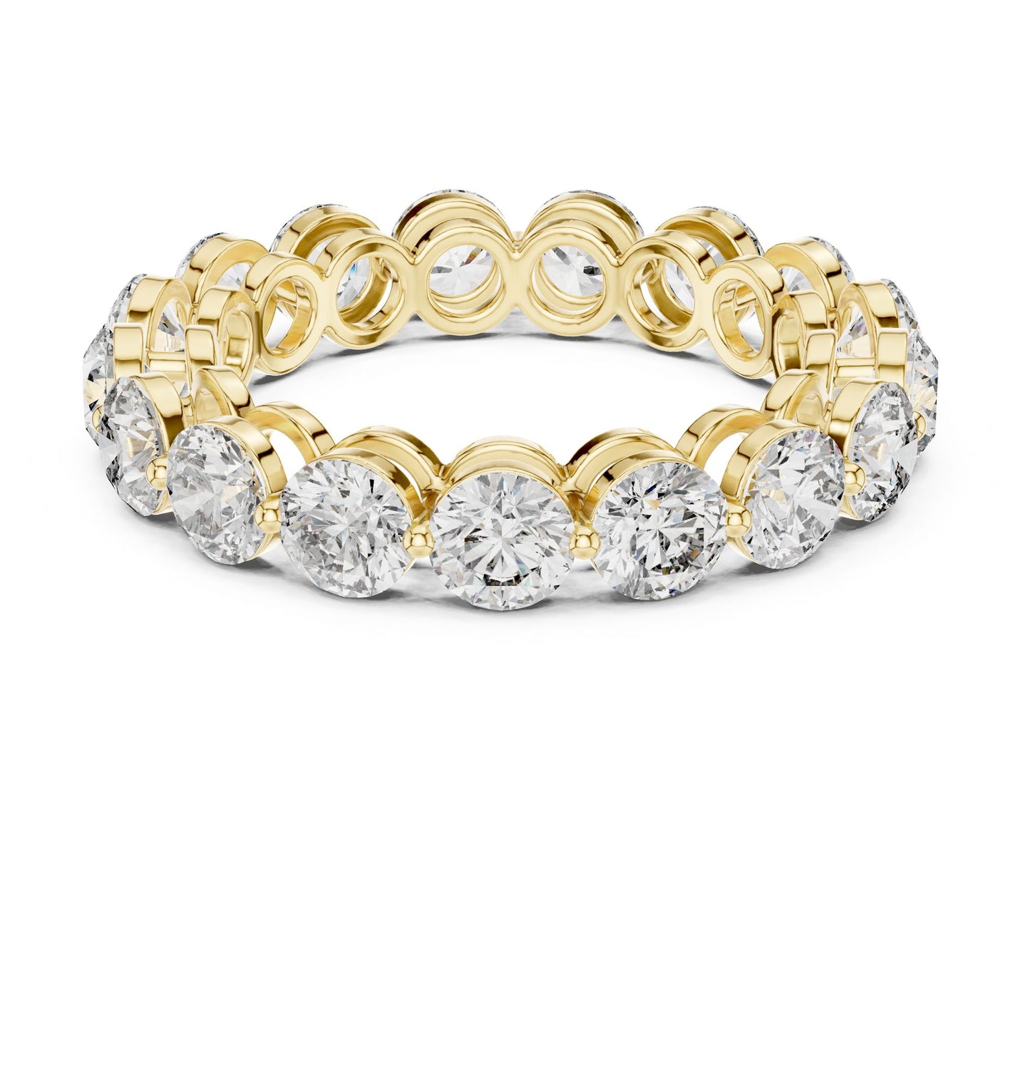 Round Lab Grown Diamond Pave Engagement Ring