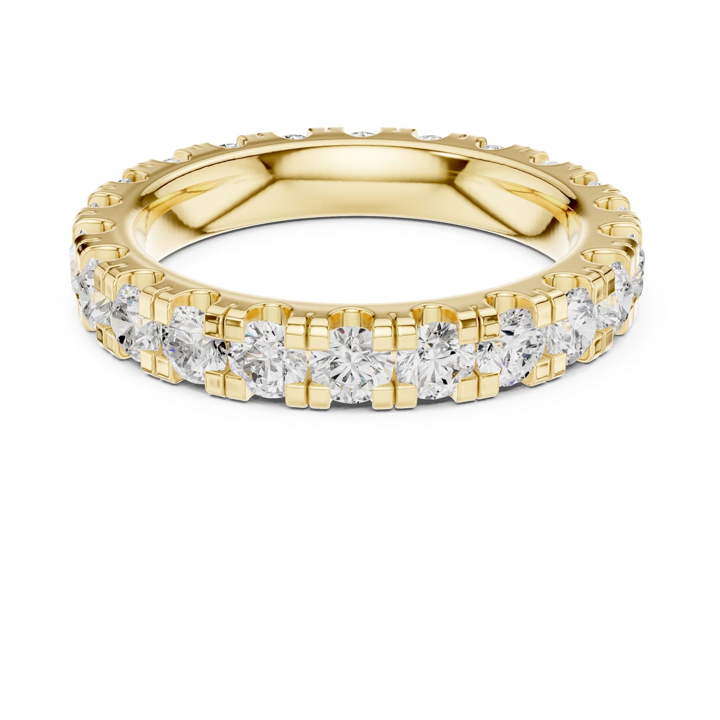 Round Lab Grown Diamond Pave Engagement Ring