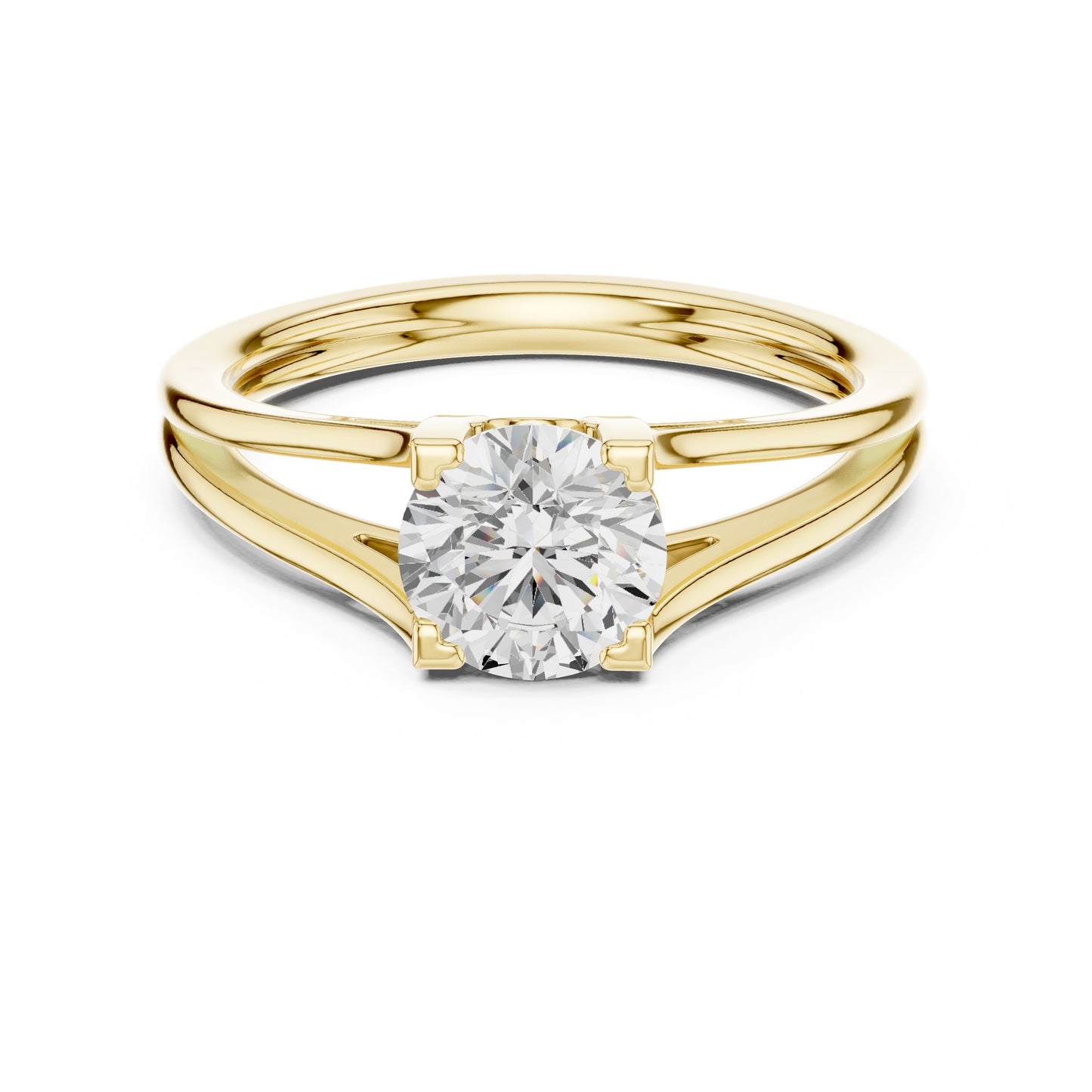 Round Lab Grown Diamond Solitaire Engagement Ring