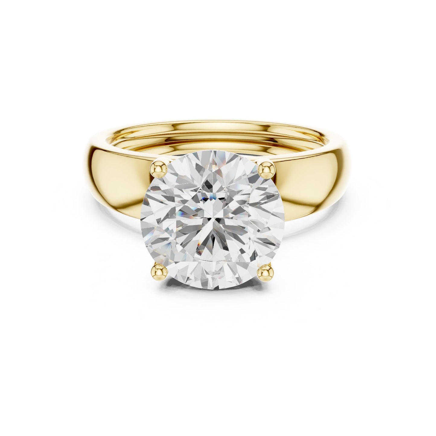 Round Lab Grown Diamond Solitaire Engagement Ring