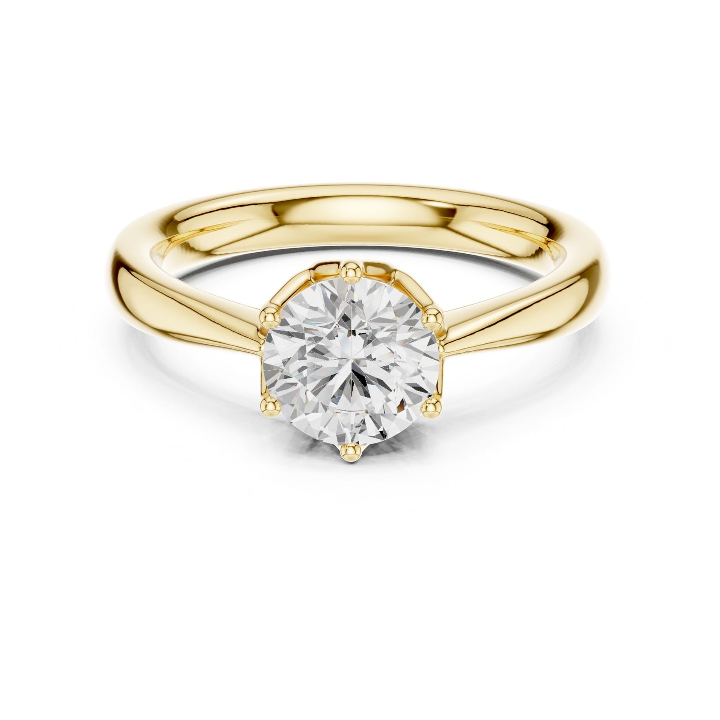 Round Lab Grown Diamond Solitaire Engagement Ring