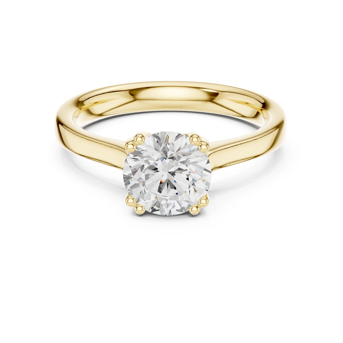 Round Lab Grown Diamond Solitaire Engagement Ring