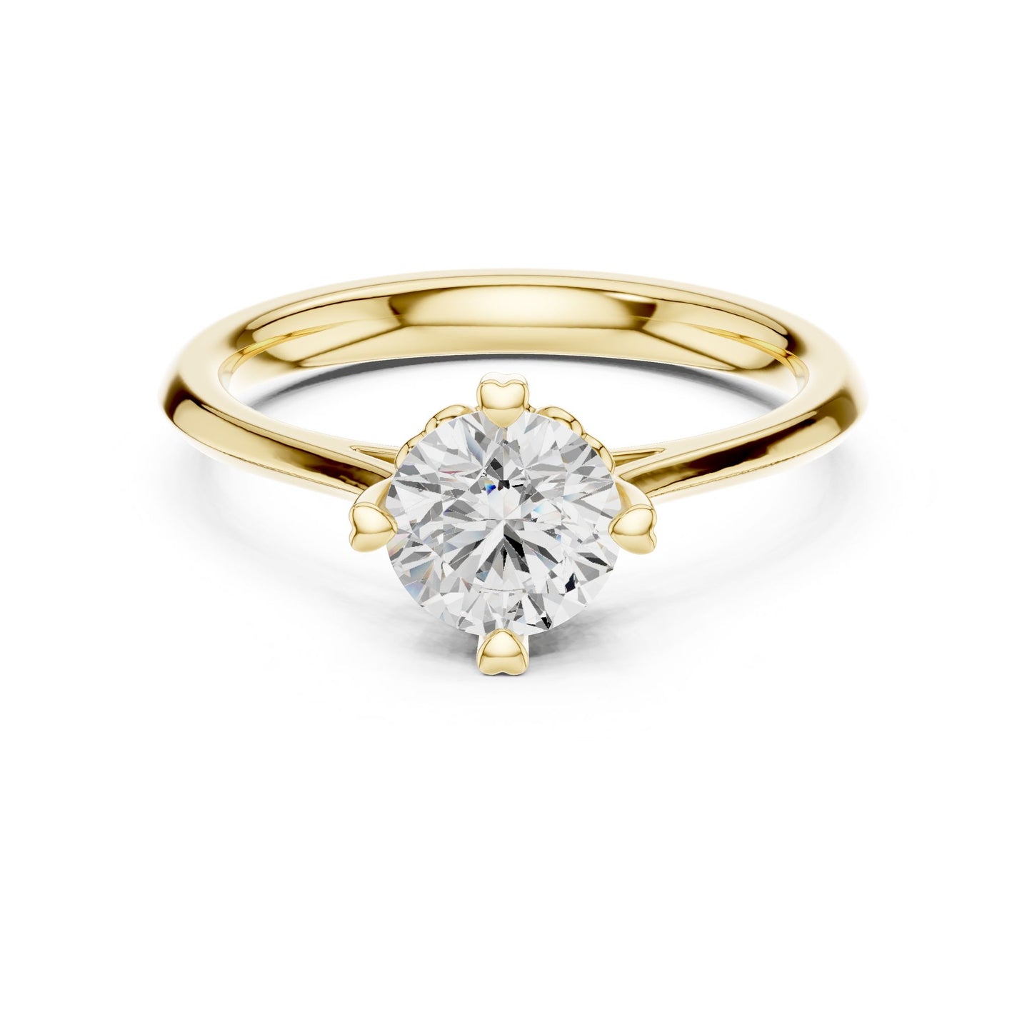 Round Lab Grown Diamond Solitaire Engagement Ring