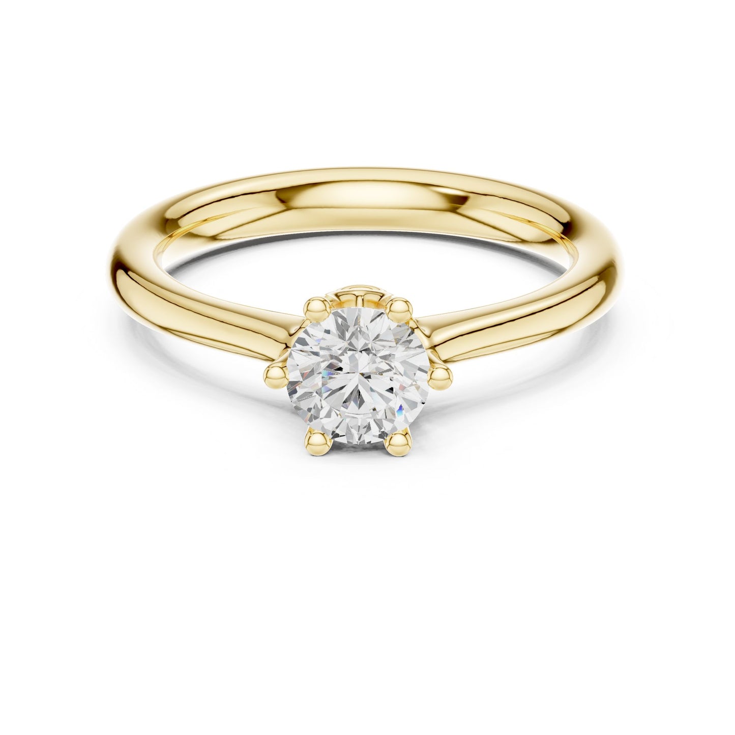 Round Lab Grown Diamond Solitaire Engagement Ring