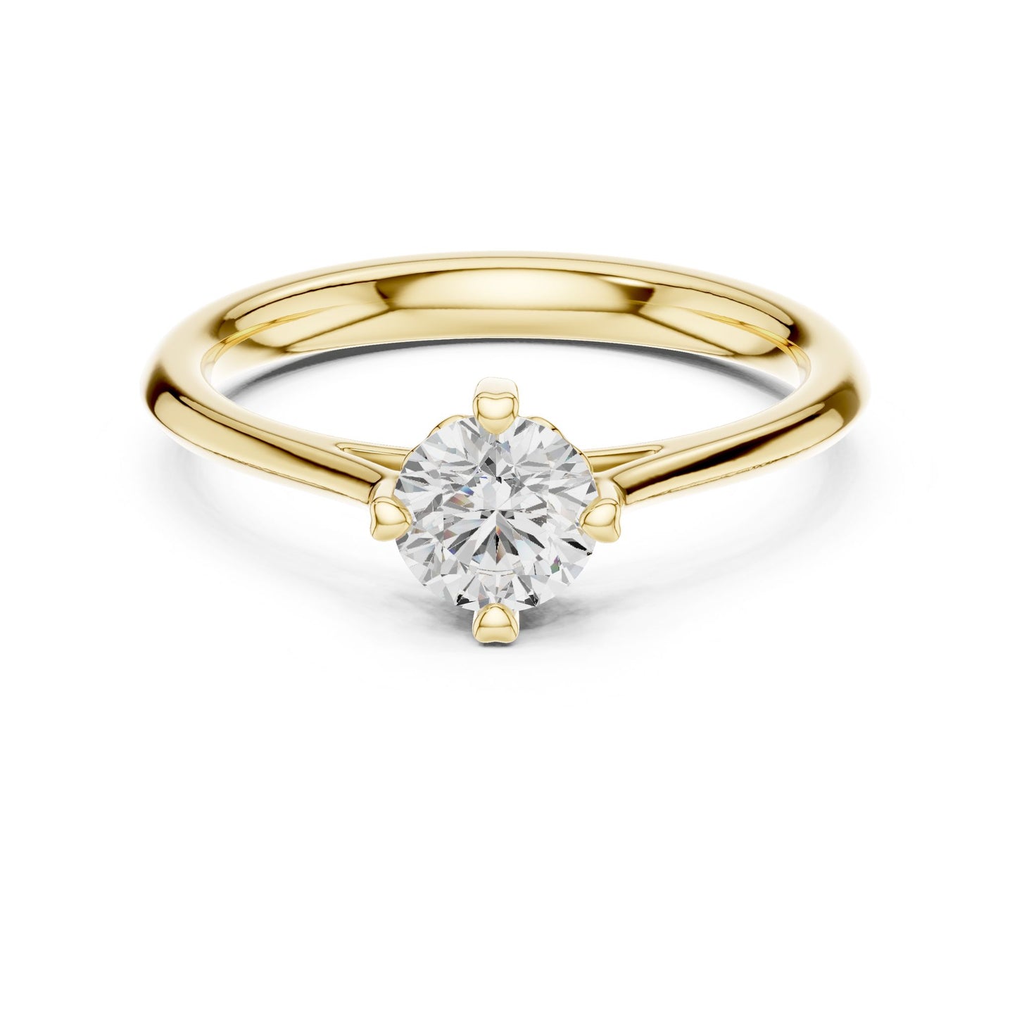 Round Lab Grown Diamond Solitaire Engagement Ring