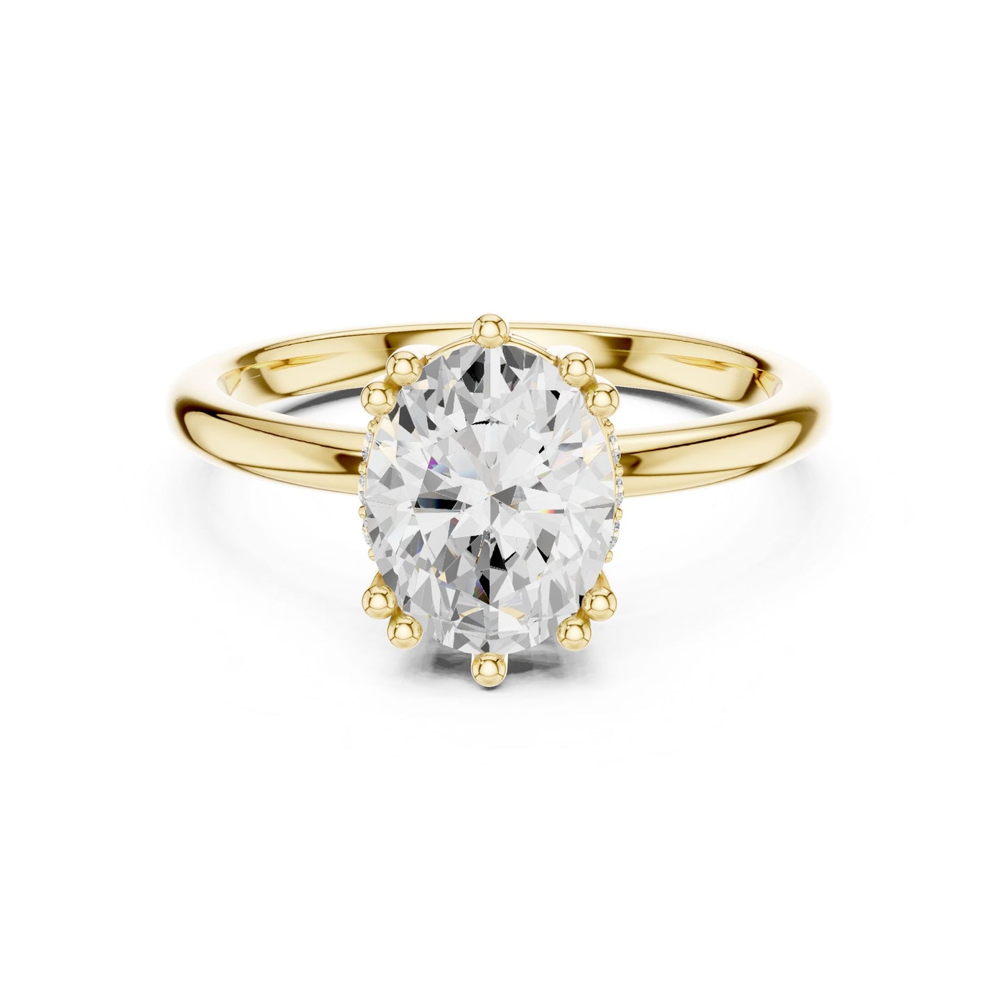 Round Lab Grown Diamond Solitaire Engagement Ring