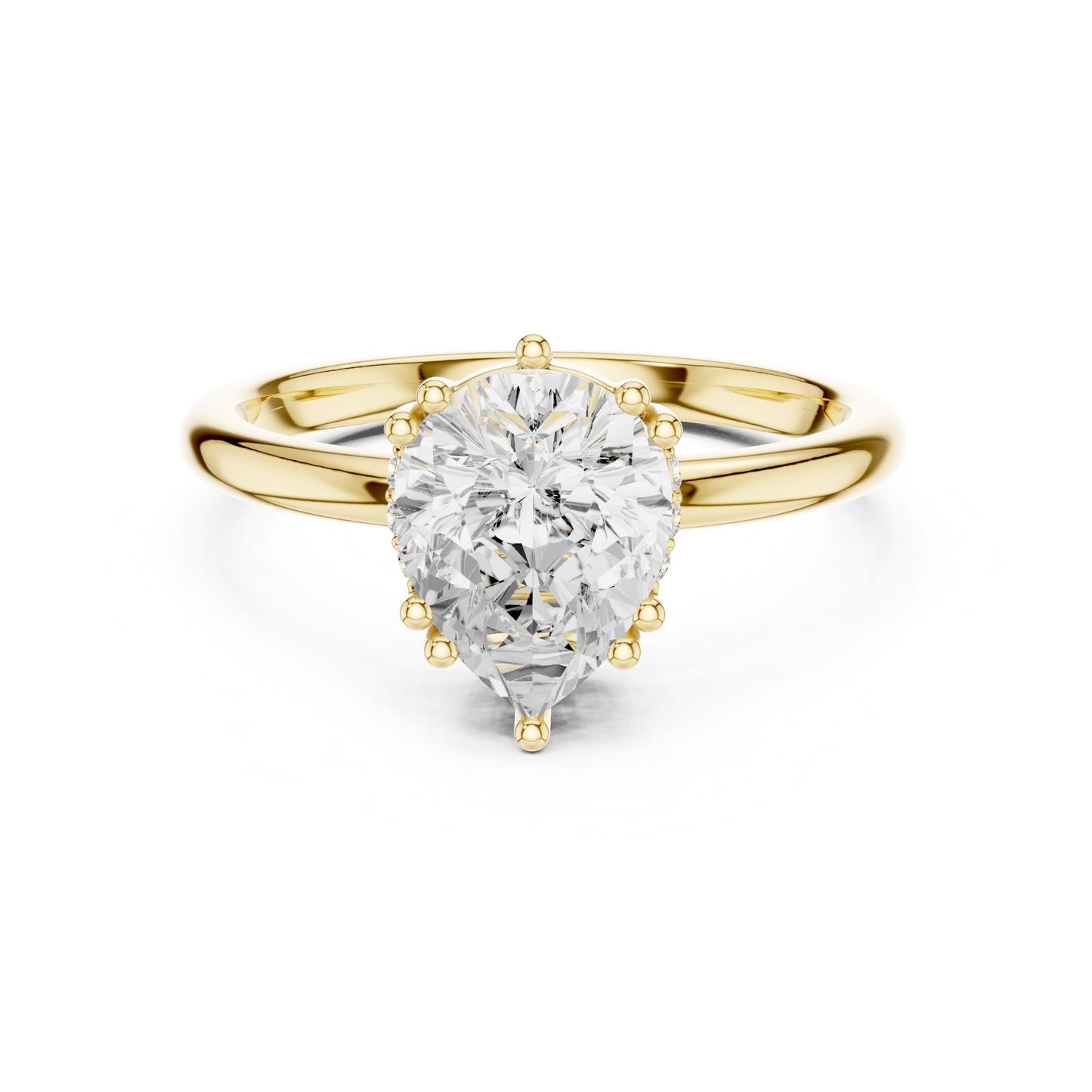 Round Lab Grown Diamond Solitaire Engagement Ring