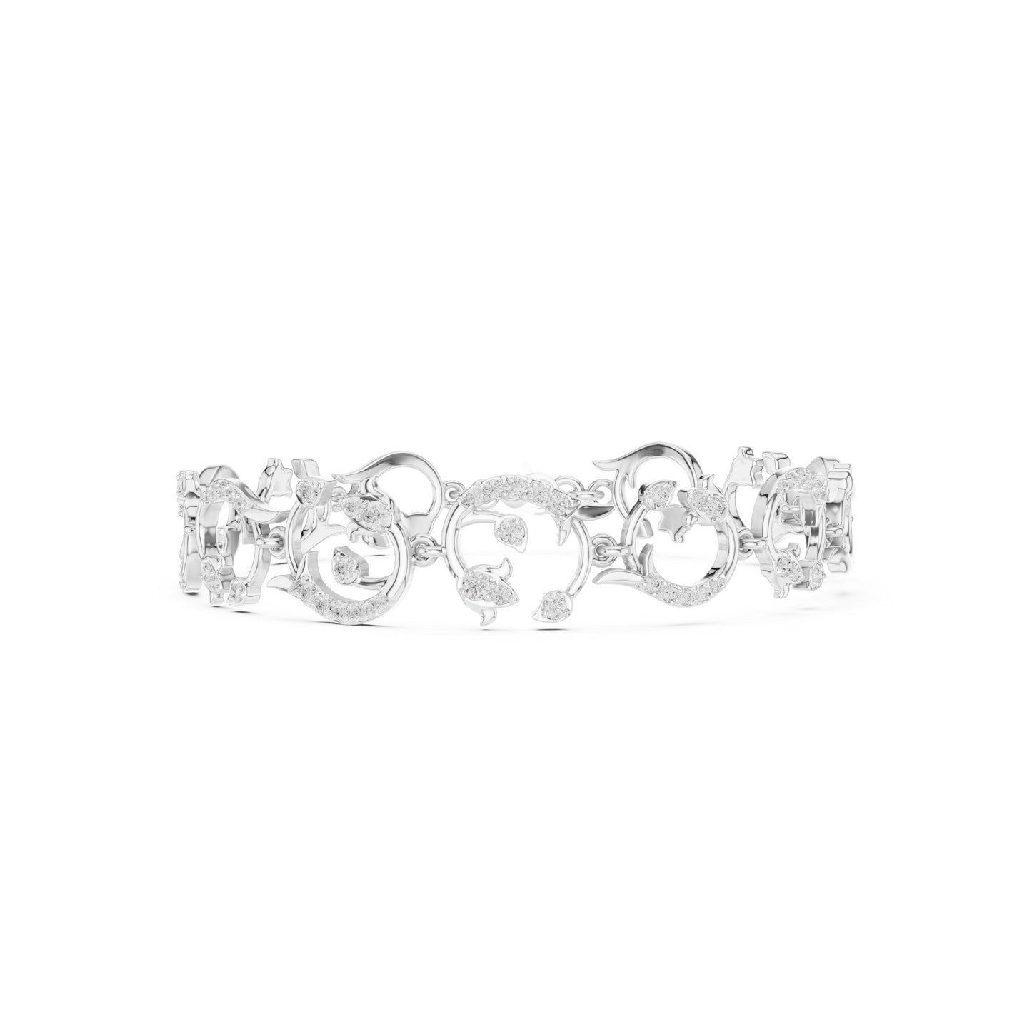 Round Link Lab Grown Diamond Bracelet