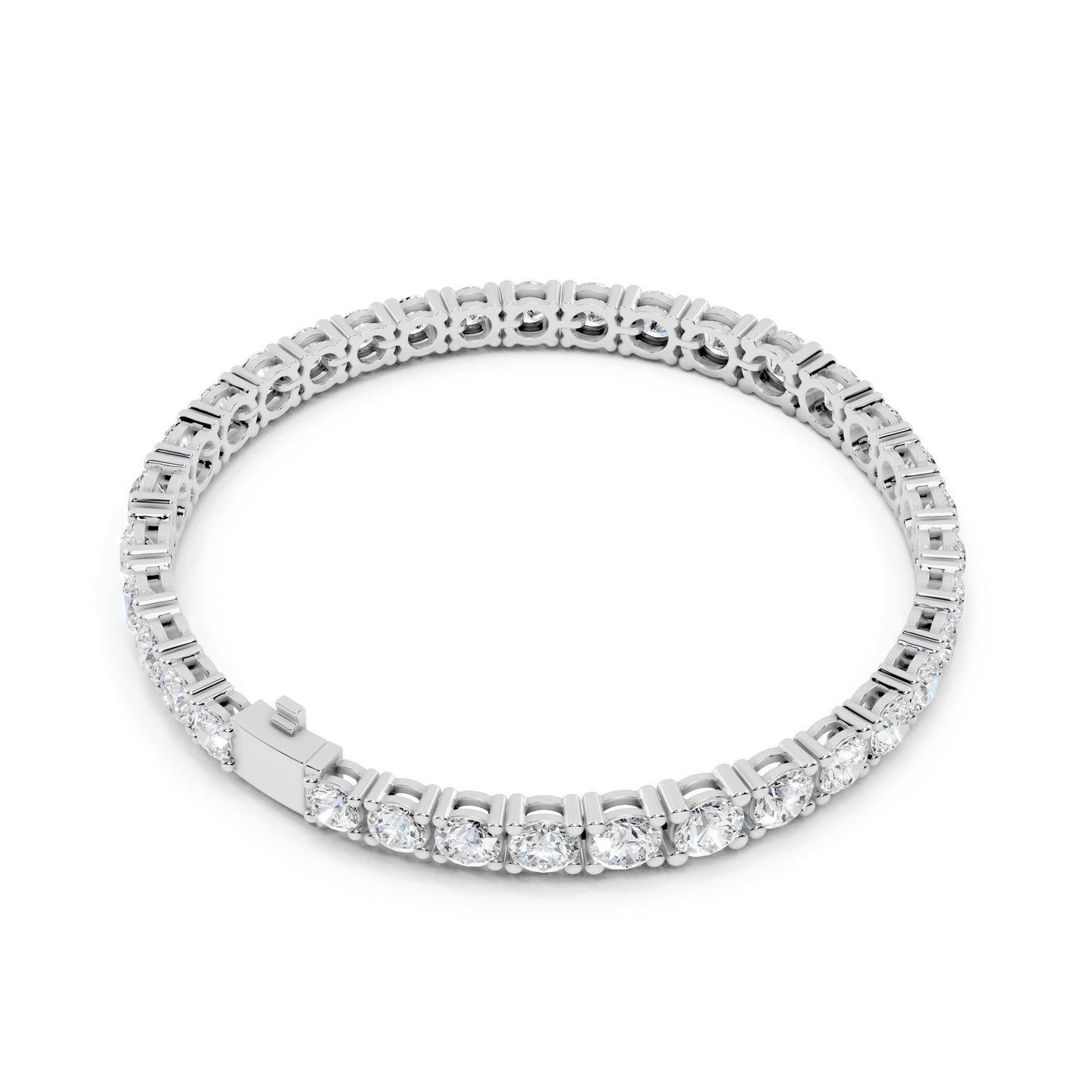 Round Tennis Lab Grown Diamond Bracelet