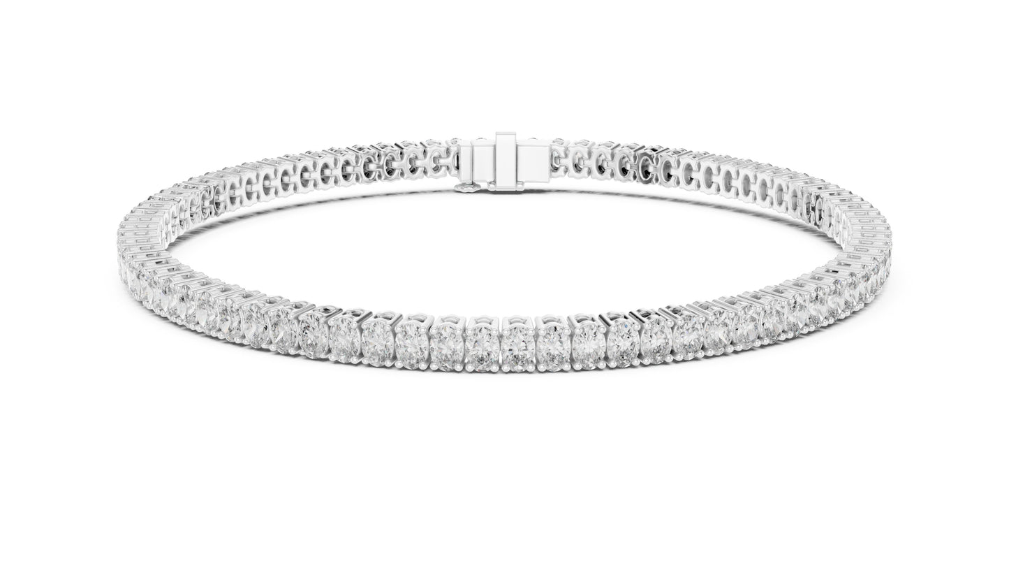 Round Tennis Lab Grown Diamond Bracelet