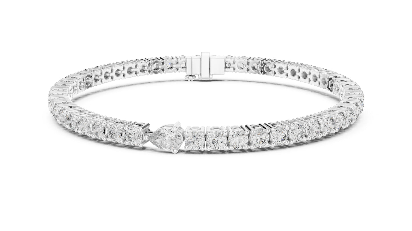 Round Tennis Lab Grown Diamond Bracelet