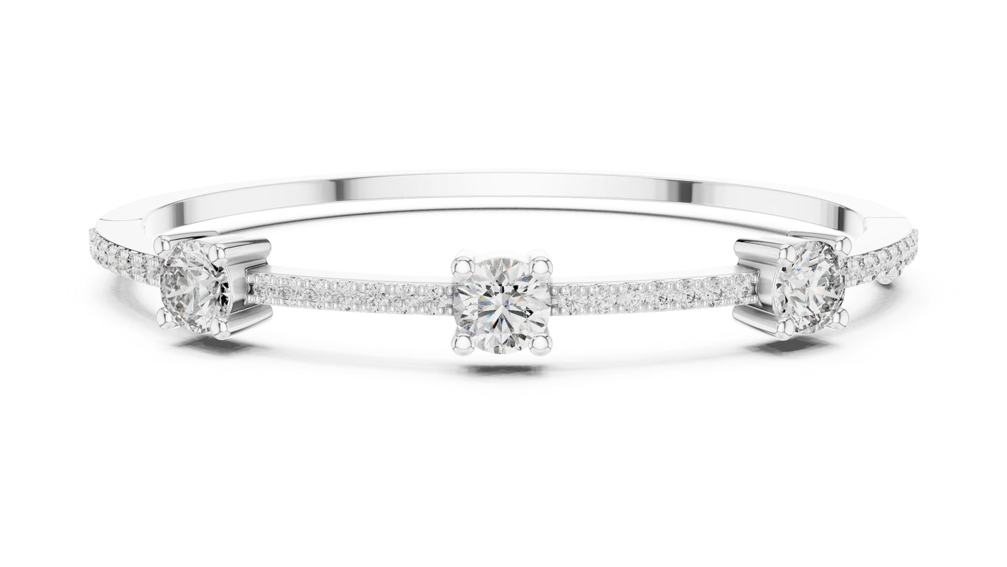 Round Bangle Lab Grown Diamond Bracelet
