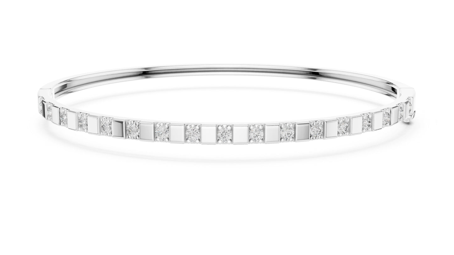 Round Bangle Lab Grown Diamond Bracelet