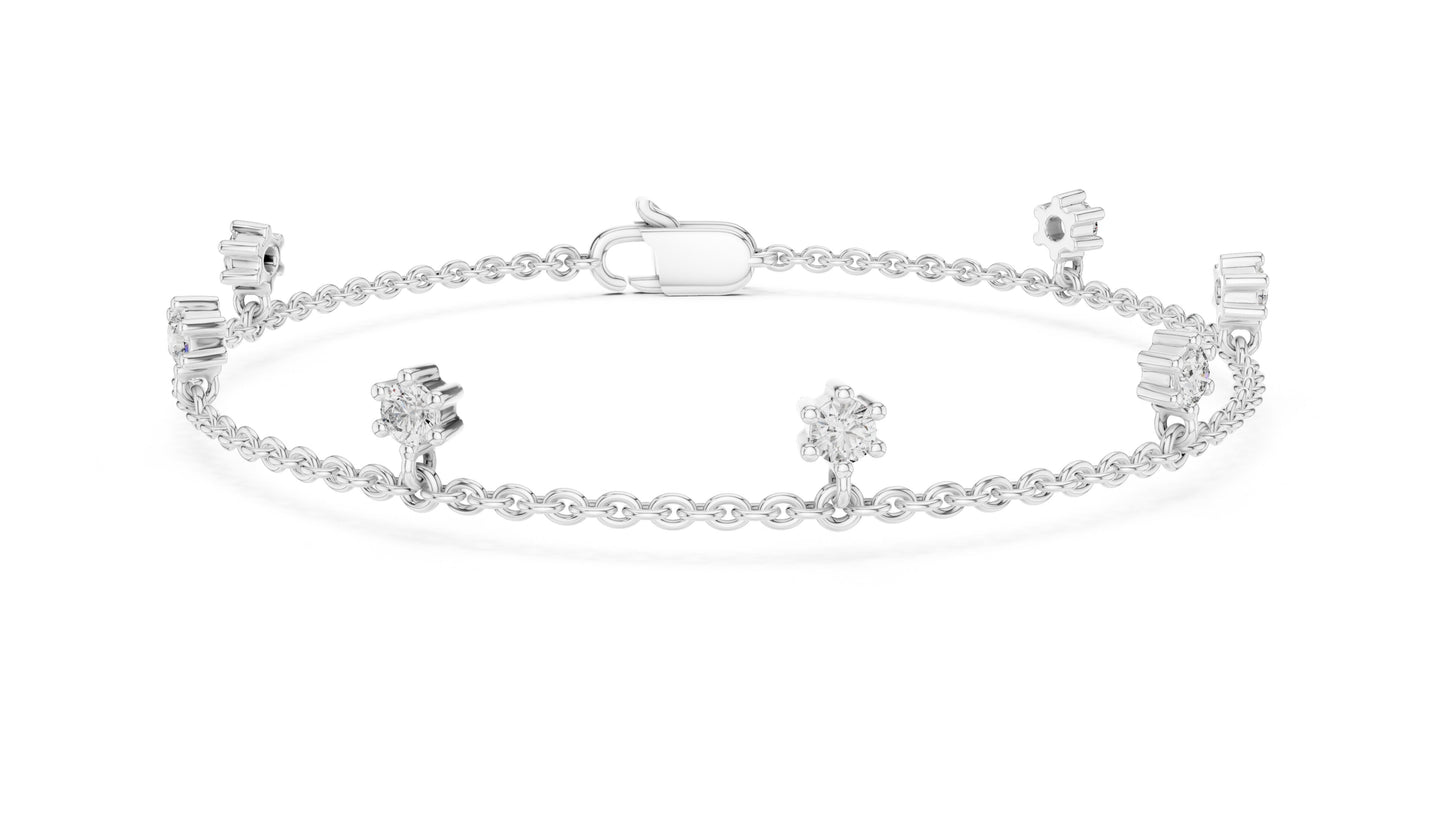 Emerald Station Lab Grown Diamond Bracelet