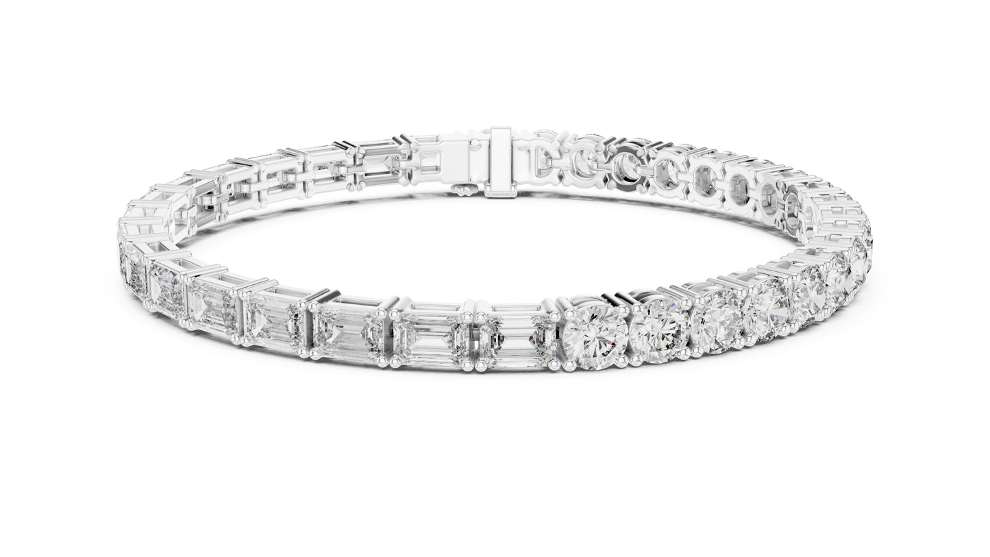 Round Tennis Lab Grown Diamond Bracelet