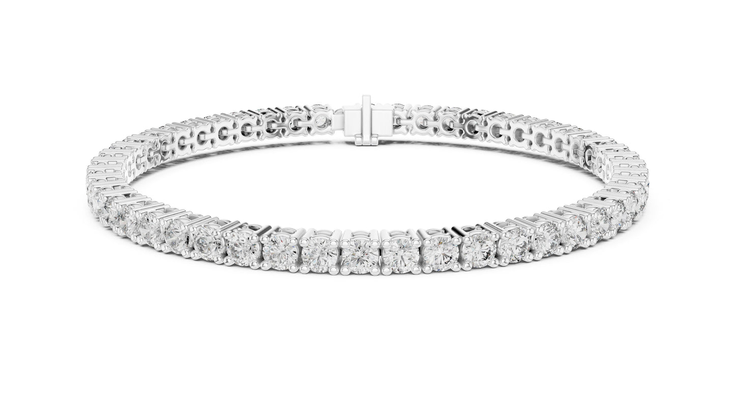 Round Tennis Lab Grown Diamond Bracelet