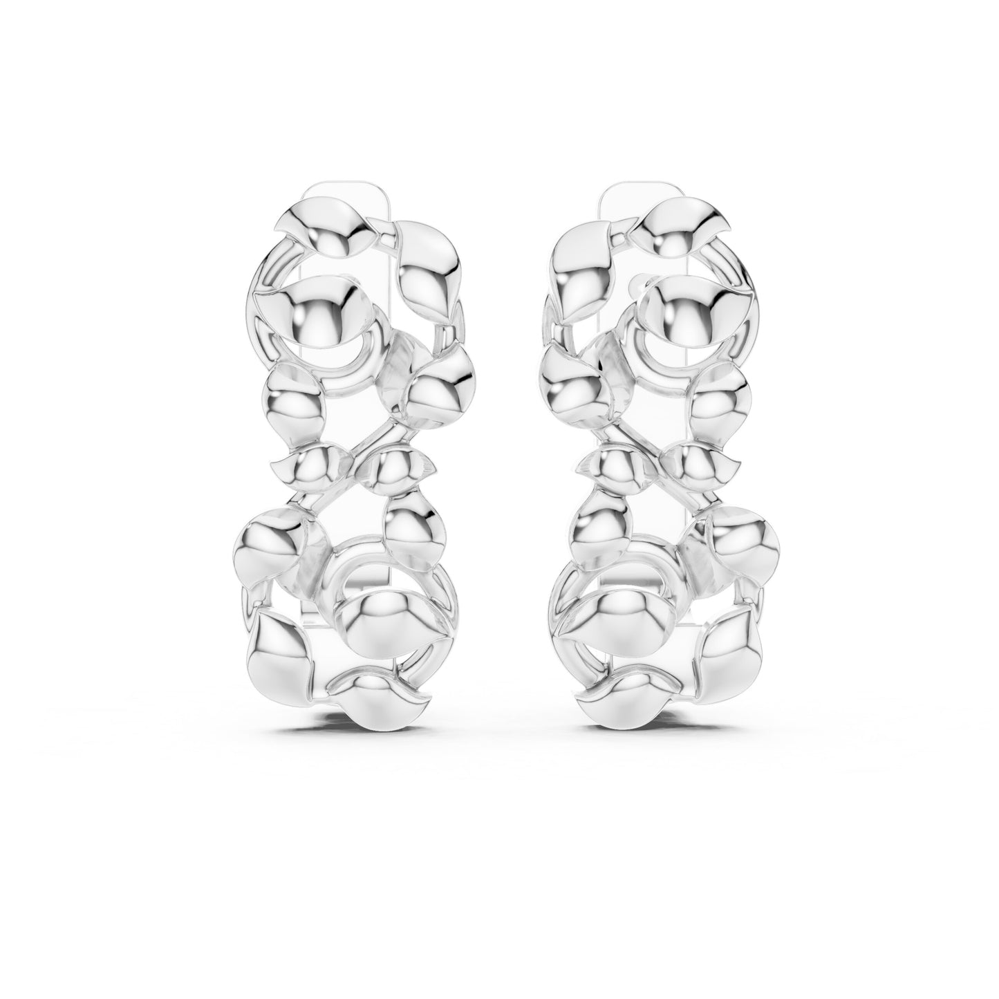Round Hoop Lab Grown Diamond Earrings