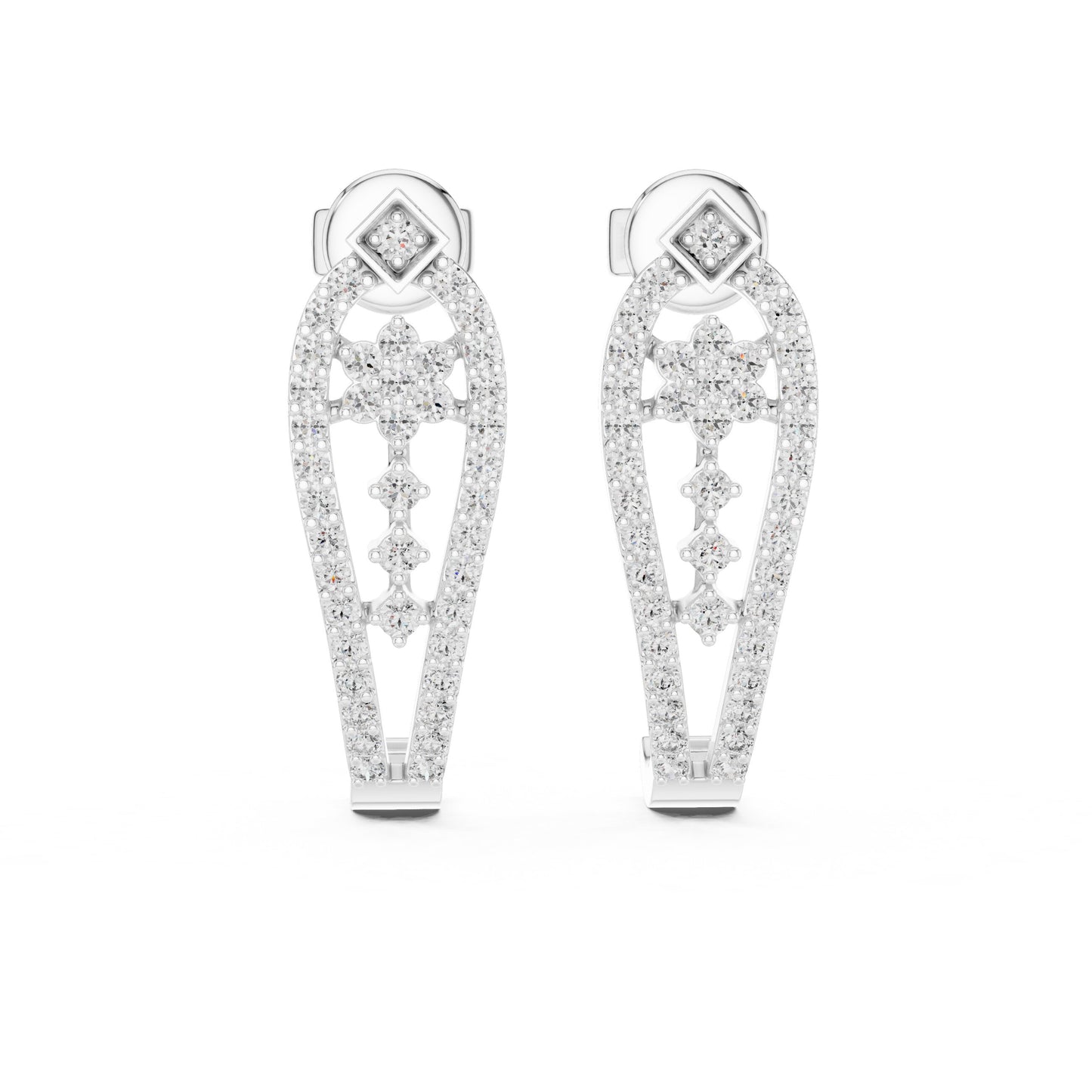 Round Jacket Lab Grown Diamond Earrings