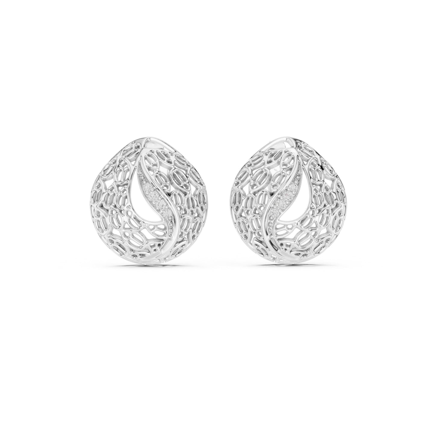 Round Hoop Lab Grown Diamond Earrings