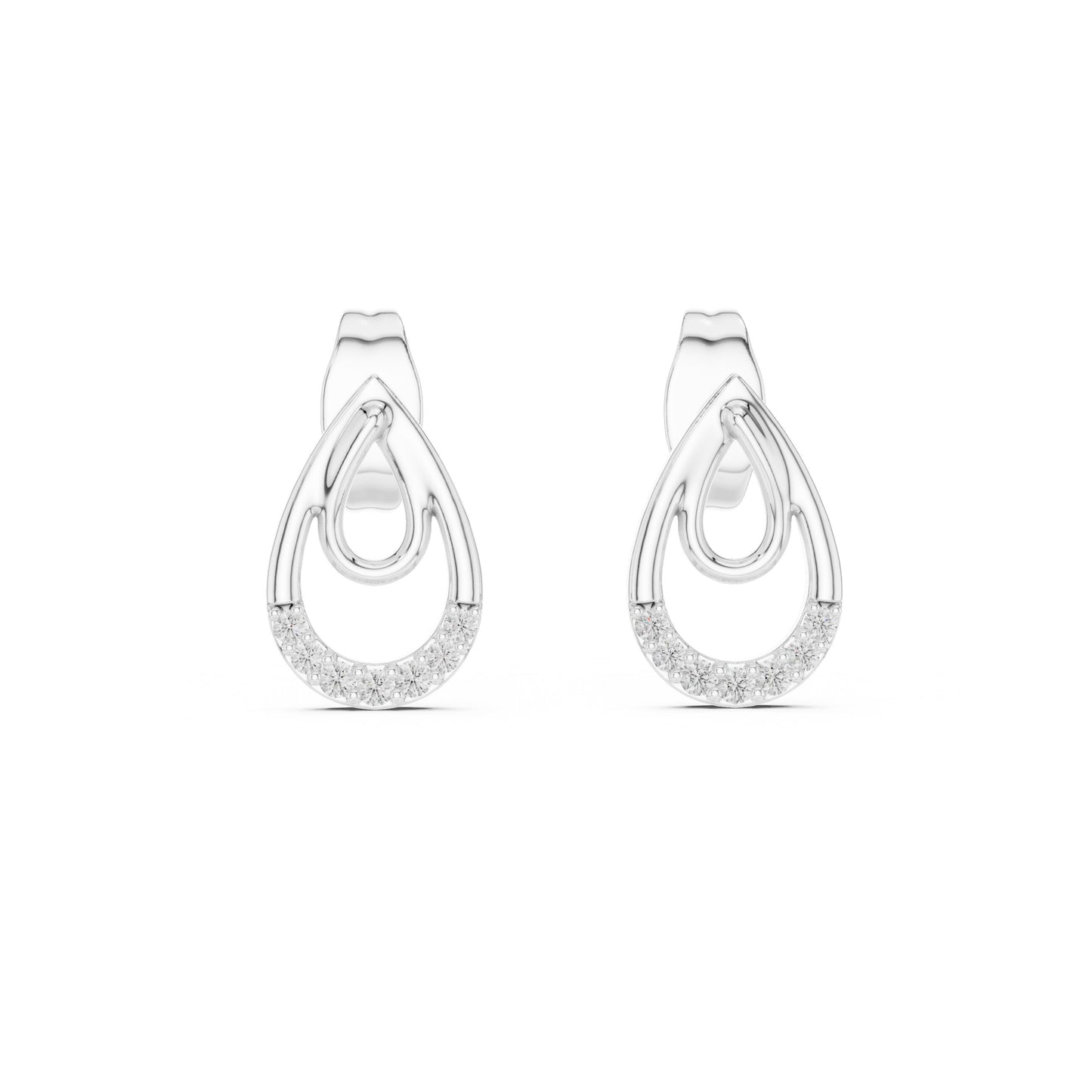 Mixed Shape Lab Grown Diamond Stud Earrings