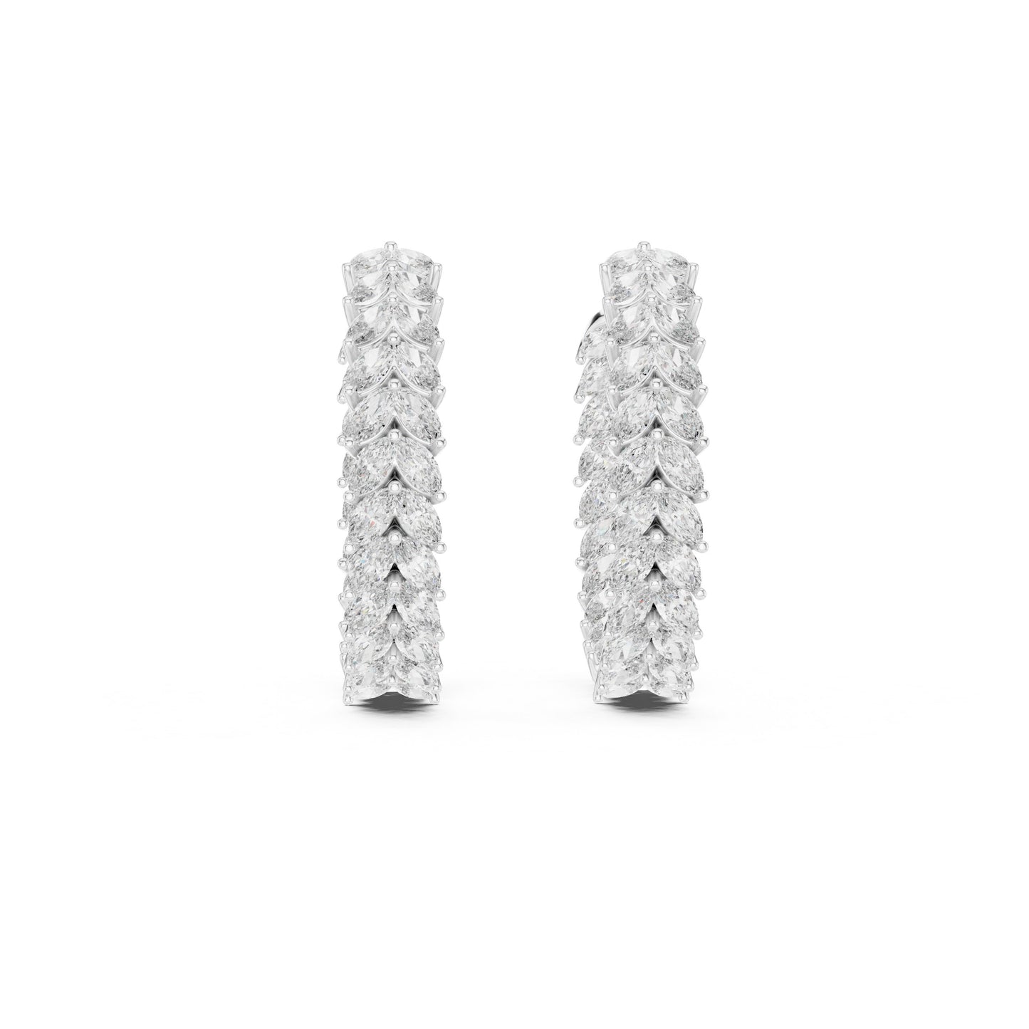 Marquise Hoop Lab Grown Diamond Earrings