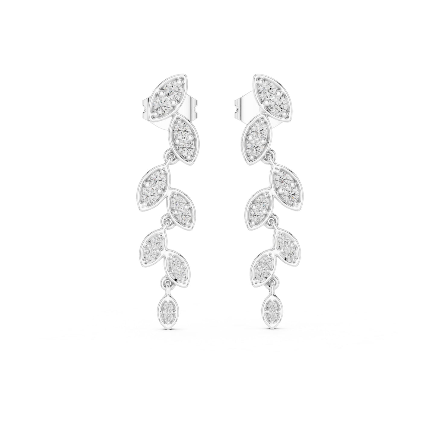 Mixed Shape Lab Grown Diamond Dangle Earrings