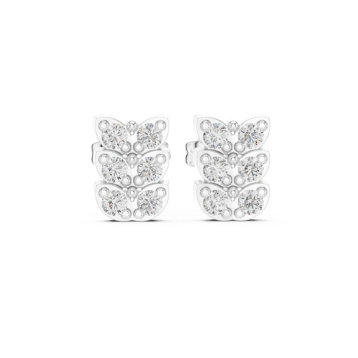 Round Climber Lab Grown Diamond Earrings
