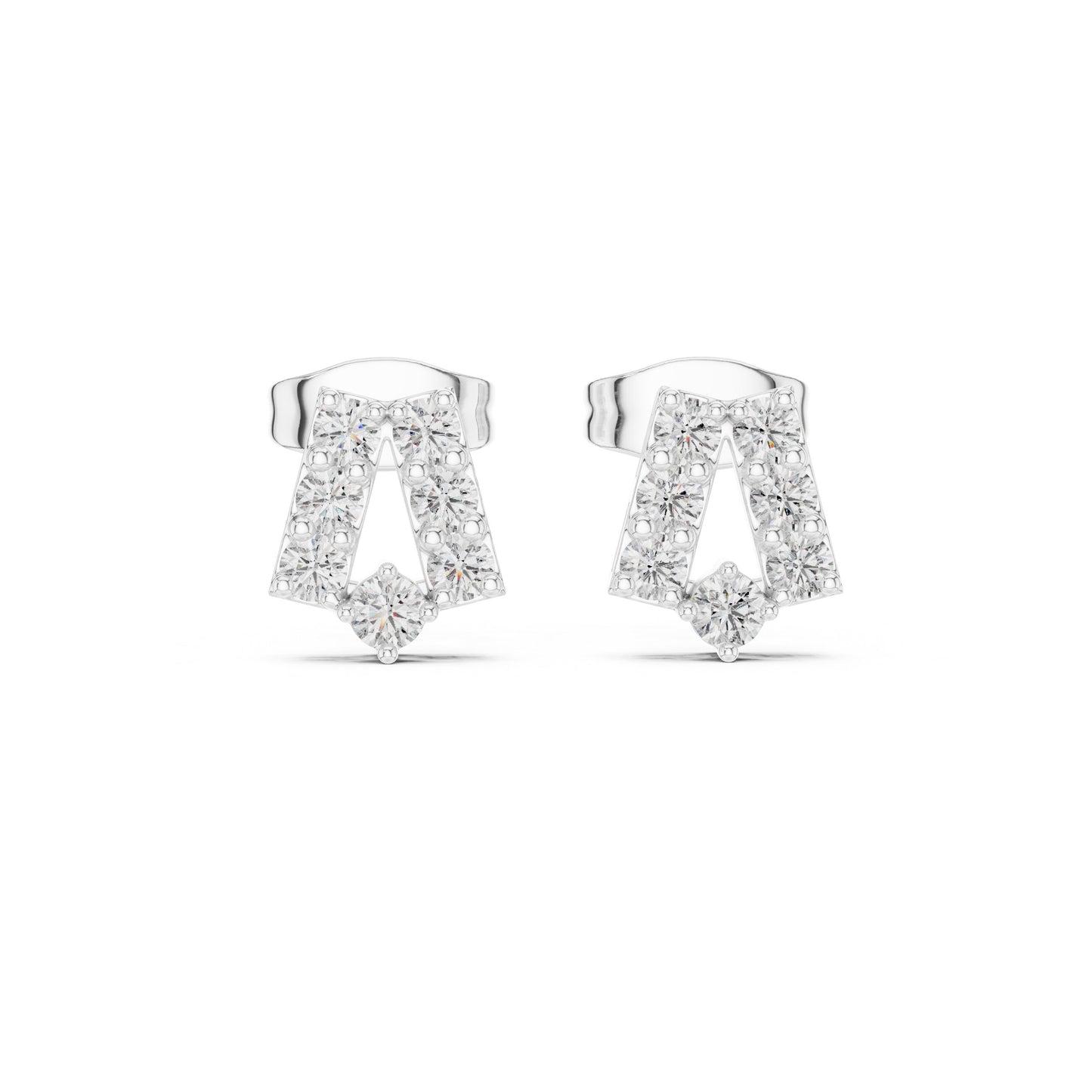 Round Cluster Lab Grown Diamond Earrings